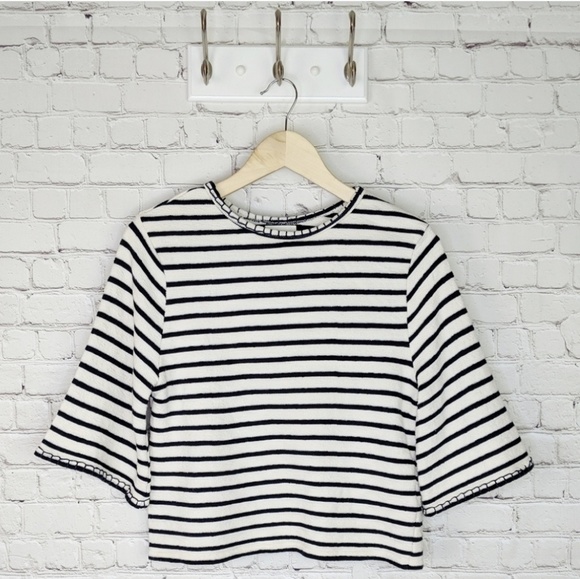Anthropologie Deletta striped flare sleeve blouse - Picture 1 of 4